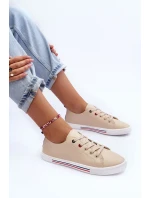 Dámská kožená sportovní obuv béžová Mosaia