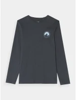 Chlapecké triko s dlouhým rukávem 4F - grafitové Chlapecké triko s dlouhým rukávem 4F - grafitové