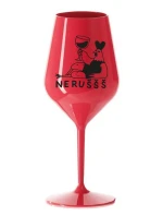 NERUŠŠŠ - červená nerozbitná sklenice na víno 470 ml