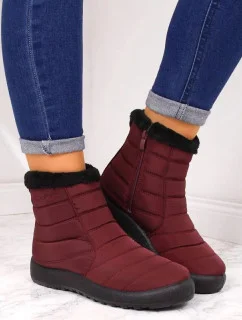 Dámské nepromokavé sněhové boty 9SN26-1467 EVE181C Vínová - NEWS