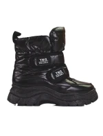 Módní sněhule černé dámské bez podpatku Módní sněhule černé dámské bez podpatku