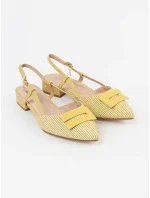 Praktické  lodičky dámské žluté bez podpatku