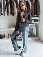 Dámská kožená bunda DARKGLORY black FashionStreet TY4963 Dámská kožená bunda DARKGLORY black FashionStreet TY4963