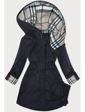 Tmavě modrá bunda parka s ozdobnou podšívkou BH Forever (BH-2401) Tmavě modrá bunda parka s ozdobnou podšívkou BH Forever (BH-2401)