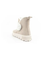 Lee Cooper dámské zimní boty módní ovčí kůže zateplené béžové dámské