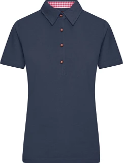 Daiber JN 715 Dámské piqué polo v tradičním krojovém stylu 02.0715 navy/red white