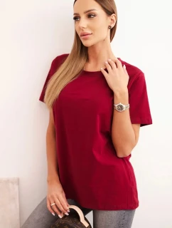 Dámská bavlněná blůza klasického střihu bordová
