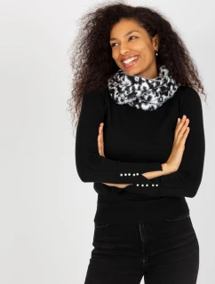 Dámská tunelová šála AT KM ENEC B63-1.44P Bílá s černou - FPrice