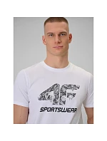 Pánské tričko s potiskem 4F 4FRAW25TTSHM3611-10S