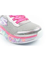 Skechers S Lights LED dětská sportovní obuv pro dívky na suchý zip šedá Skechers S Lights LED dětská sportovní obuv pro dívky na suchý zip šedá