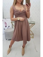 Šaty se širokými ramínky cappuccino Šaty se širokými ramínky cappuccino