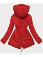 Oboustranná červená-moro dámská bunda parka s kapucí (XW665X) Oboustranná červená-moro dámská bunda parka s kapucí (XW665X)