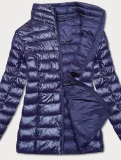 Tmavě modrá lehká prošívaná dámská bunda (5M706-215)