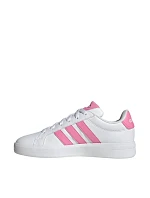 Dětské boty adidas Grand Court 3.0 white and pink HP3528