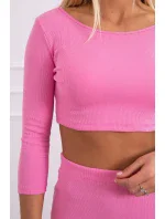 Souprava halenky a sukně světle růžová Souprava halenky a sukně světle růžová