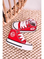 Dětské Tenisky Vysoké Se Zipem BIG STAR HH374190 Červené