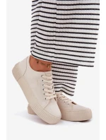 Dámské Textilní Tenisky Big Star RR274407 Béžové