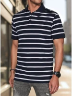 Pánská pruhovaná polokošile tmavě modrá FashionStreet PX0637