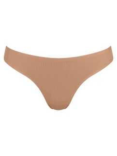 Dámská tanga ZERO Feel Pure String - NOSTALGIC BROWN - béžové 00CM - SLOGGI
