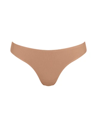 Dámská tanga ZERO Feel Pure String - NOSTALGIC BROWN - béžové 00CM - SLOGGI