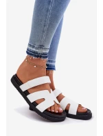 Dámské Pantofle S Velcro Vinceza 17401 Bílé