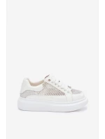Kožené Dámské Tenisky S Dekorací GOE TT2N4010 Bílé