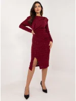 Šaty DHJ SK 18206.67 vínové Šaty DHJ SK 18206.67 vínové