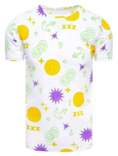 Pánské bílé tričko s potiskem FashionStreet RX4993