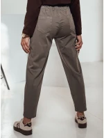 Dámské kalhoty LEOCINCIN v jedné velikosti s páskem khaki FashionStreet UY2262