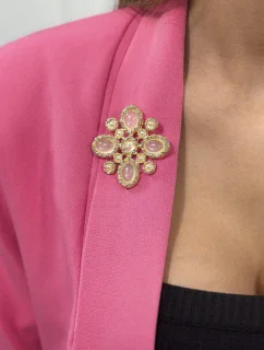 Brož Květina 2 bílá