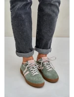 Zelené Nízké Dámské Sneakersy Zamšové Zazoo