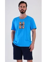 Pánské pyžamo šortky Méďa Happy Pánské pyžamo šortky Méďa Happy