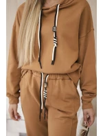 Bavlněná mikina s kapucí + kalhoty velbloud Bavlněná mikina s kapucí + kalhoty velbloud