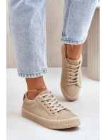 Zateplené Dámské Tenisky Big Star Béžové Zateplené Dámské Tenisky Big Star Béžové