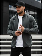 Pánská tmavě šedá mikina na zip FashionStreet BX4772