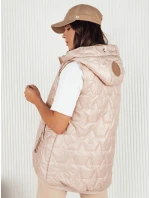 Dámská prošívaná vesta COLINE zlatá FashionStreet TY4117