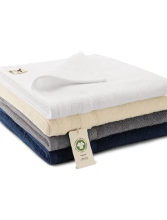 Velký unisex ručník Organic (GOTS) (bílý)