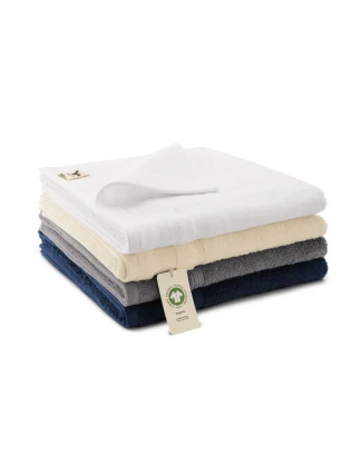 Velký unisex ručník Organic (GOTS) (bílý)