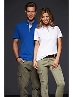 Daiber JN 969 Dámské piqué polo "Plain" 02.0969 black/black/white