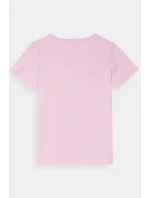 Dámské Hladké Tričko S Logem Růžové 4F 4FWMM00TTSHF1845-56S