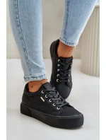 Dámské tenisky na platformě zateplené Big Star OO274A465 Černé