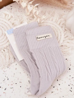 Teplé Dámské Ponožky S Vlnou Jasnoszare