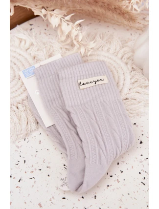 Teplé Dámské Ponožky S Vlnou Jasnoszare