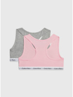 Dívčí podprsenka 2 Pack Girls Bralettes Modern Cotton G80G897000901 šedá/růžová - Calvin Klein