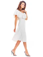 Dámské společenské šaty A304 béžové - Awama