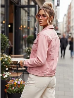 Dámská růžová džínová bunda TY5597 růžová - FashionStreet