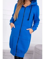 Chrpová dlouhá mikina s kapucí Chrpová dlouhá mikina s kapucí