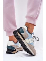 Dámské Semišové Tenisky Big Star RR274245 HI-POLY SYSTEM Šedo-Modré Dámské Semišové Tenisky Big Star RR274245 HI-POLY SYSTEM Šedo-Modré