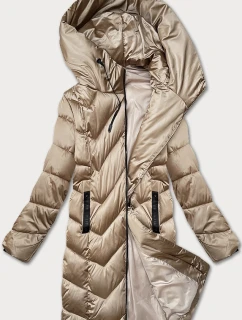 Béžová dámská zimní prošívaná bunda S'west (B8273-12)