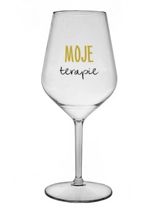 MOJE TERAPIE - čirá nerozbitná sklenice na víno 470 ml